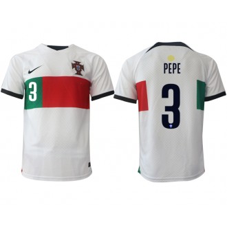 Portugal Pepe #3 Borta Kläder VM 2022 Kortärmad